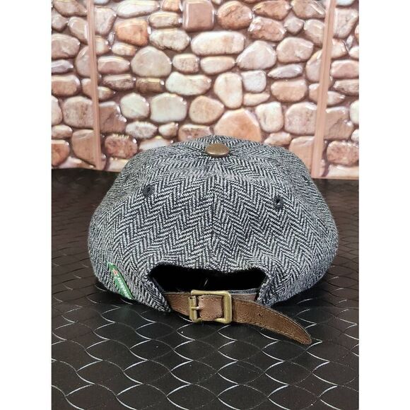 Heineken Leather Brimmed Herringbone Baseball Hat Cap Adjustable Strap Back - Picture 3 of 6
